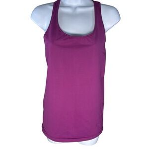 Vibrant Pink Fitted Sleeveless Tank Top